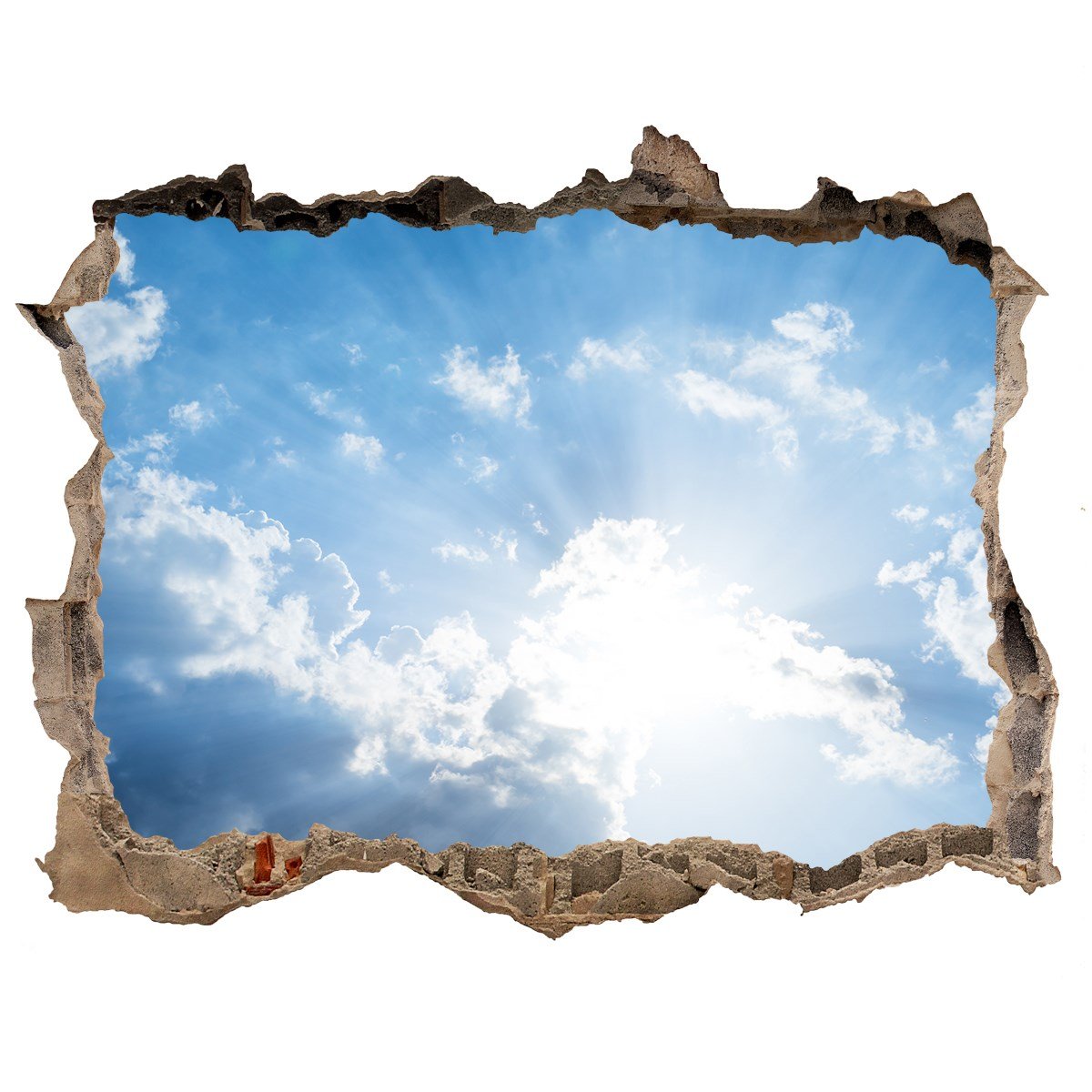 Naklejka fototapeta 3D widok Chmury na niebie, Tulup