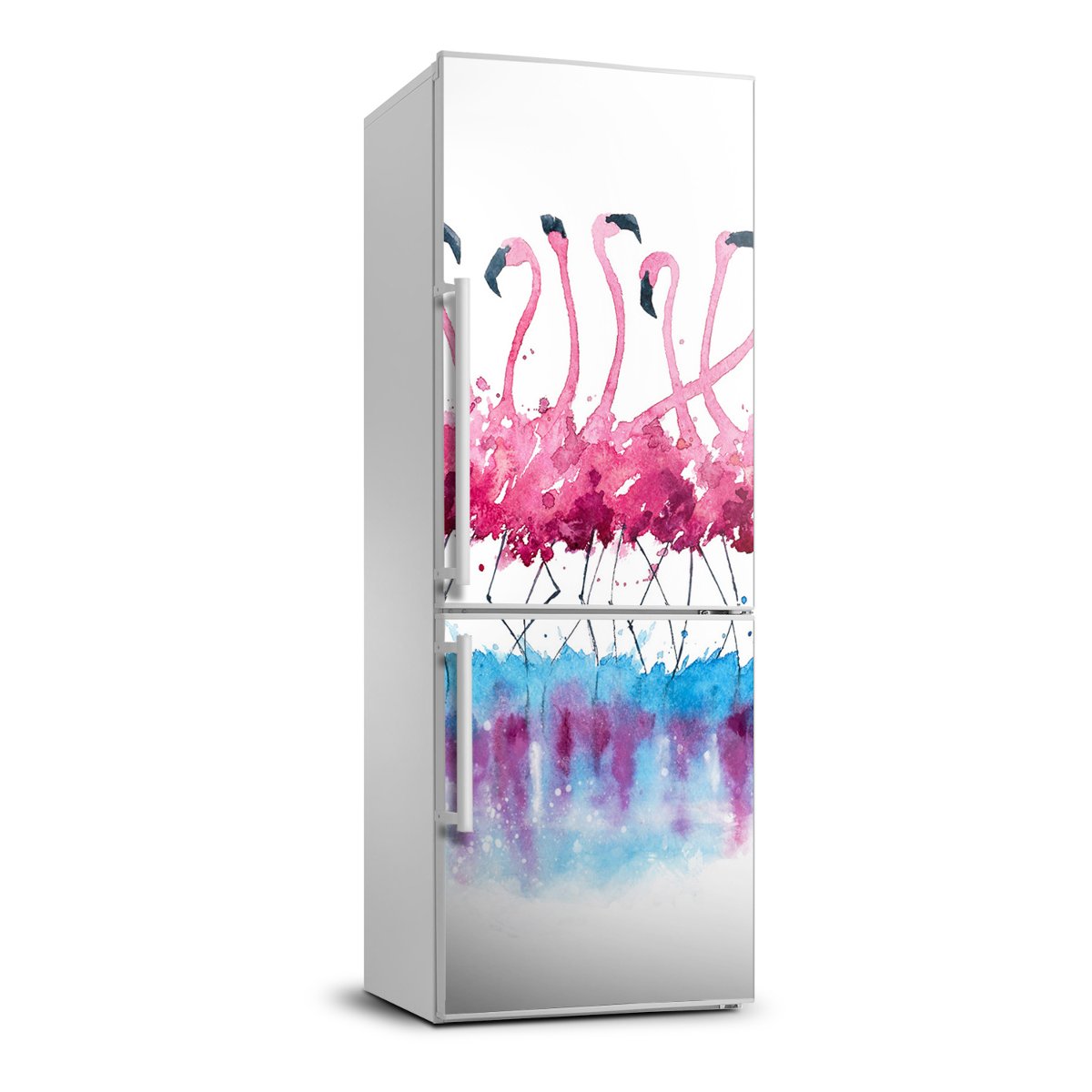 Naklejka  lodówkę lodówkę Flamingi 70x190, Tulup