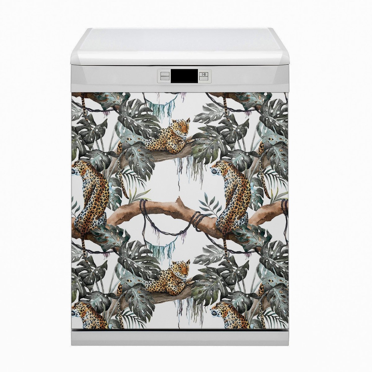 Mata Bluedecor Magnes na zmywarkę Lamparty na gałęzi 60x80