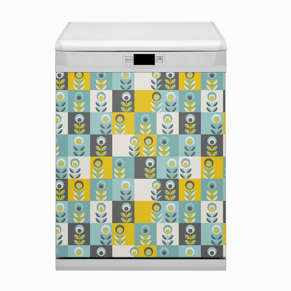 Ozdobny Bluedecor Magnes na zmywarkę Skandynawski wzór 60x80