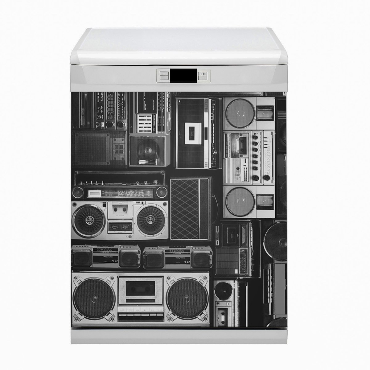 Ozdobny Bluedecor Magnes na zmywarkę Old boombox 60x80