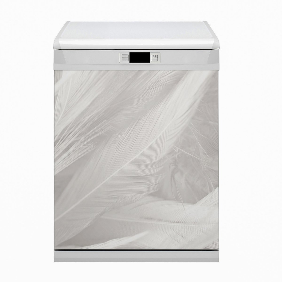 Osłona Bluedecor Magnes na zmywarkę Piękne białe pióra 60x80