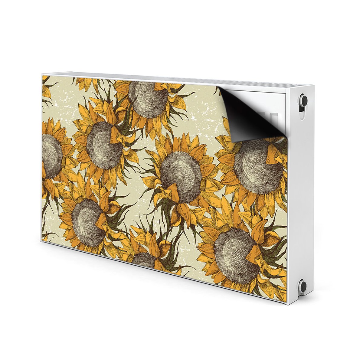 Dekoracja na kaloryfer Retro Słoneczniki 100x60 cm, Bluedecor