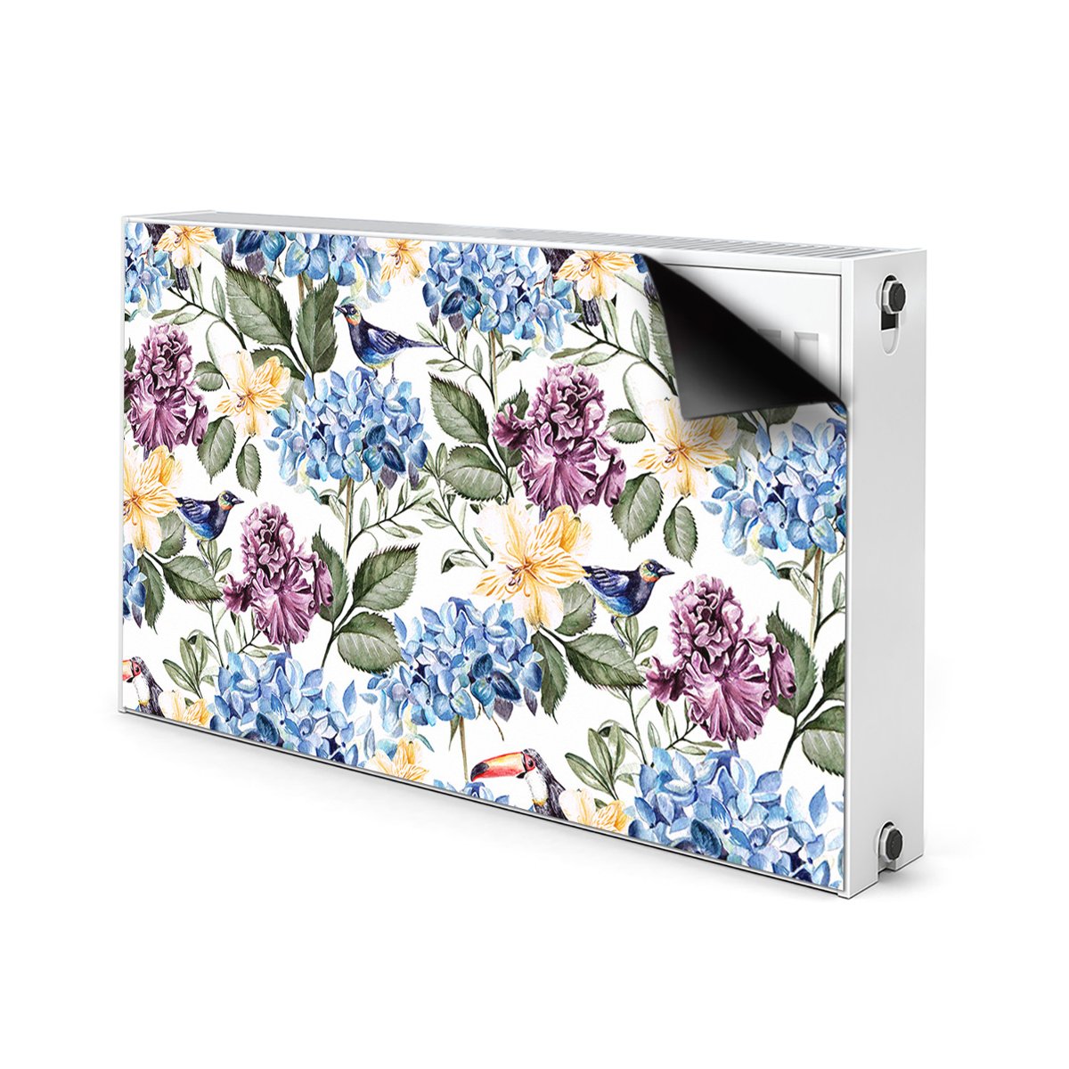 Magnes ozdobny na kaloryfer Kwiaty retro 100x60 cm, Bluedecor