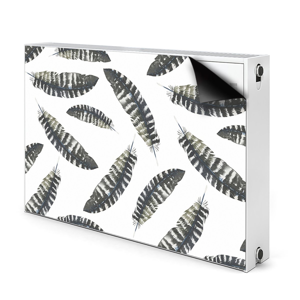 Ozdobna mata na grzejnik Pióra w stylu Boho 90x60, Bluedecor