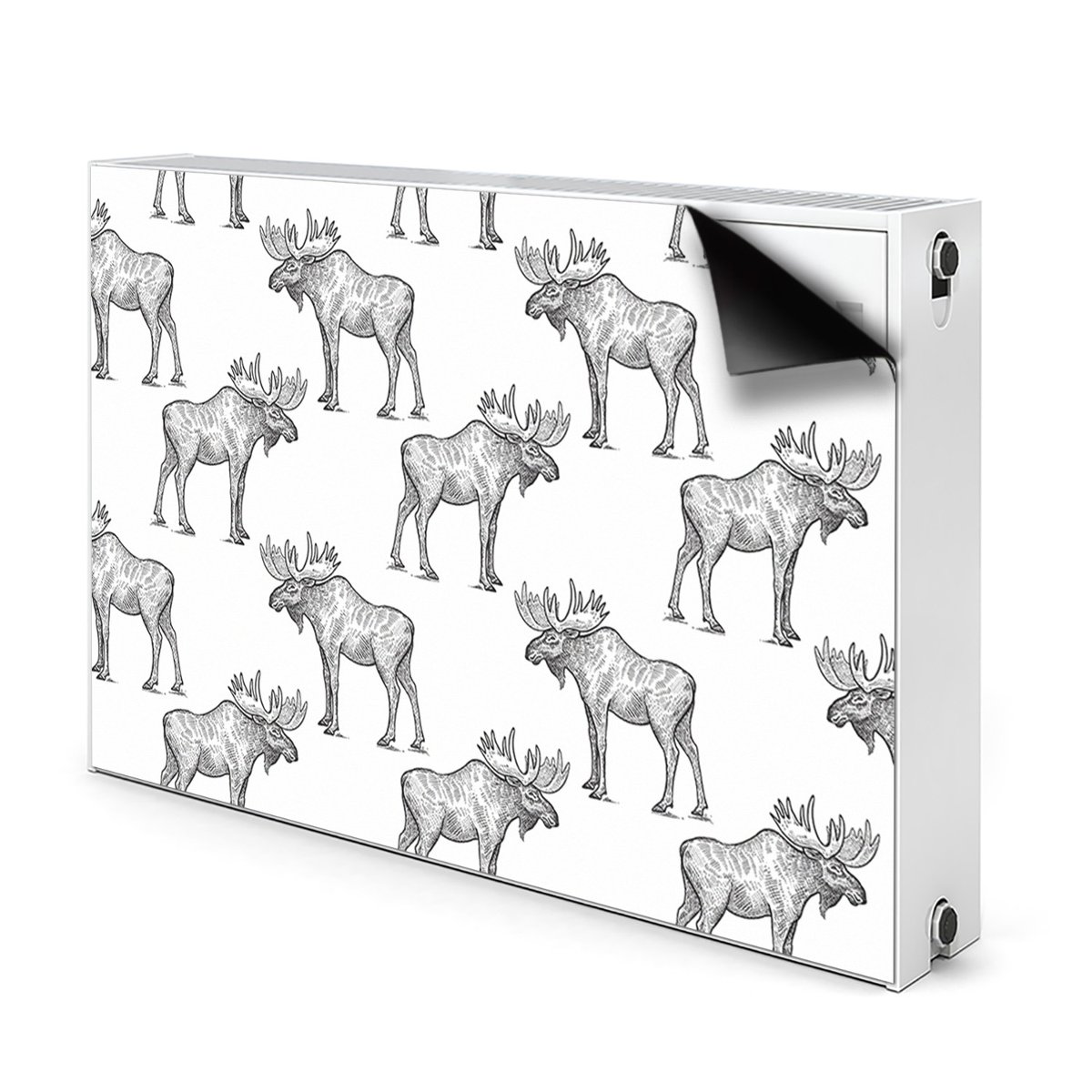 HIT Magnetyczna mata Łosie na zielonym tle 90x60, Bluedecor