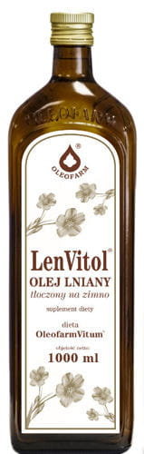 OLEOFARM LENVITOL OLEJ LNIANY BUDWIGOWY 1000 ml Wysyłka kurierem tylko 10,99 zł