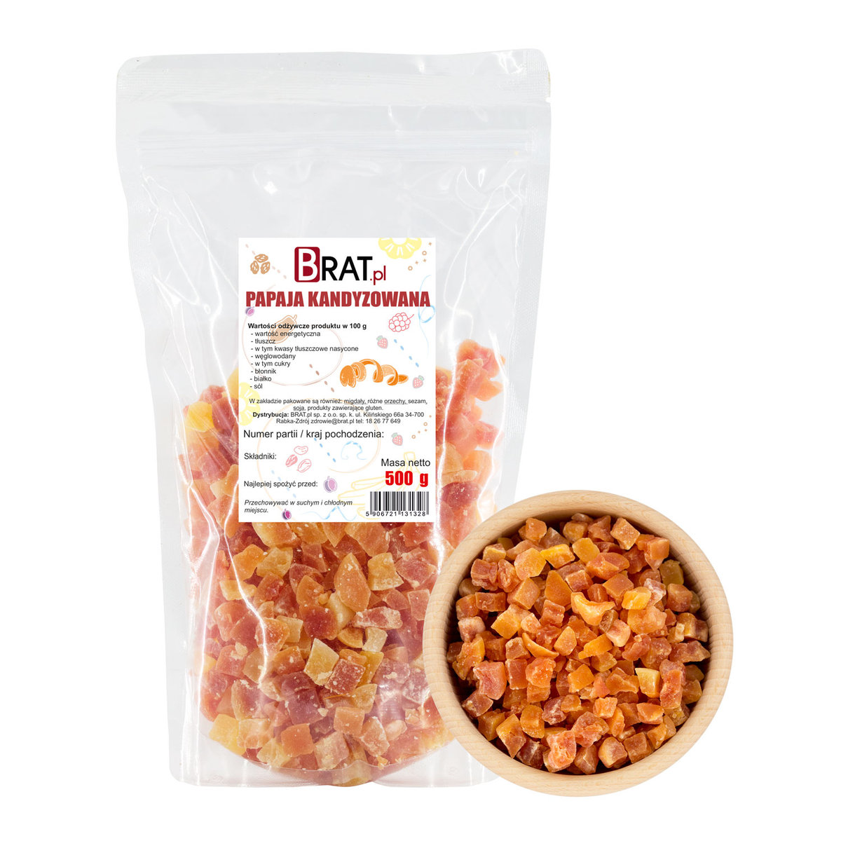 Papaja kandyzowana 500g