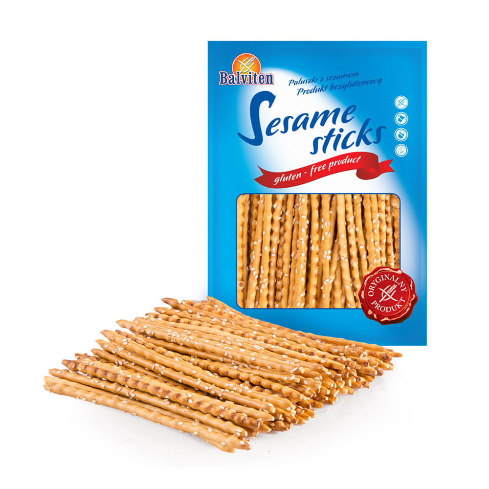 Balviten BALVITEN Paluszki z sezamem 70g bezglutenowe 5907653100949