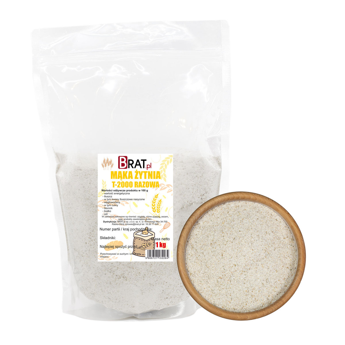 Mąka żytnia T-2000 razowa 1kg