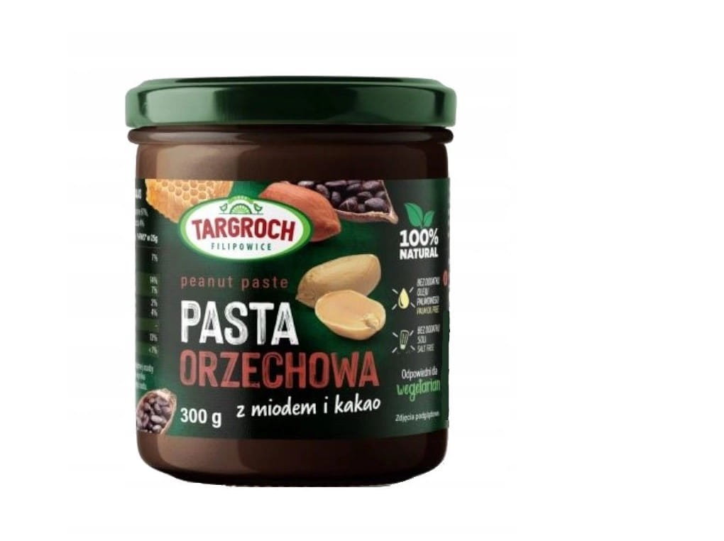 Targroch Pasta Orzechowa Arachidowa Miód + Kakao 300 g TARGROCH tg-081