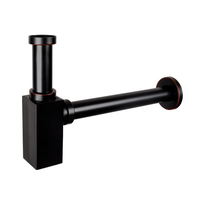 Mexen półsyfon umywalkowy kwadratowy czarny antyczny - 79960-79