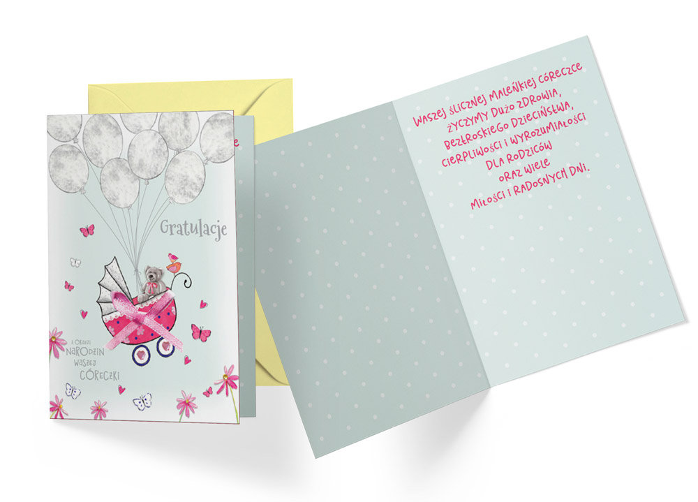 Kukartka Karnet DK-742 Narodziny córeczki - Kukartka