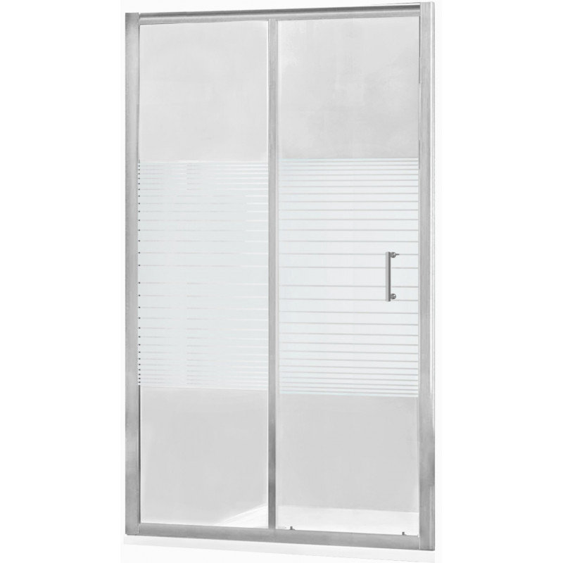 Mexen Apia drzwi prysznicowe rozsuwane 125 cm, pasy, chrom - 845-125-000-01-20