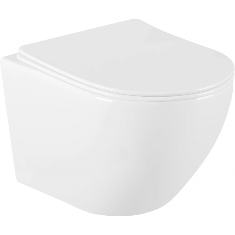 Miska WC Rimless z deską wolnoopadającą slim MEXEN Lena, biała