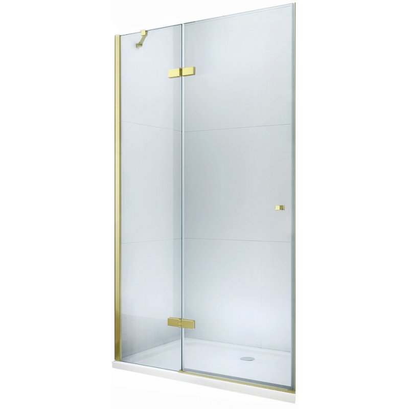Mexen Roma drzwi prysznicowe uchylne 70 cm, transparent, złote - 854-070-000-50-00