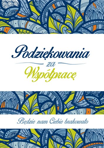 Kartka z Podziękowaniami za współpracę PP 1751