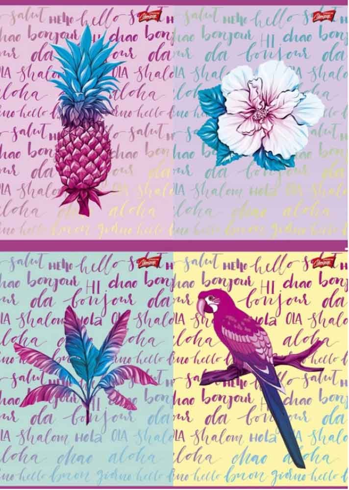 Zeszyt A5 32k linia podwójna dwukolorowa laminowany TROPICAL