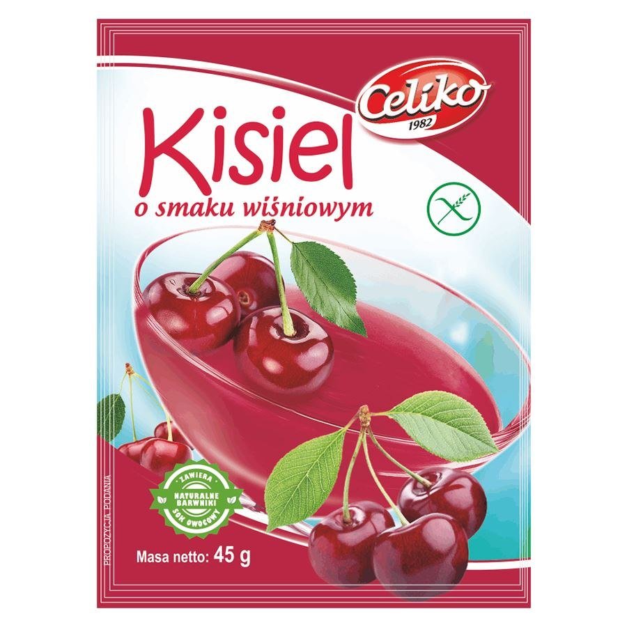 Celiko Kisiel o smaku wiśniowym bezglutenowy 45 g