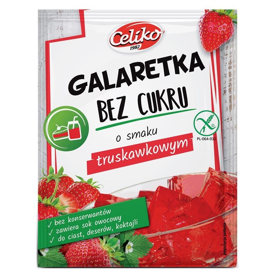 Celiko Galaretka truskawkowa bez cukru - 14g 01346