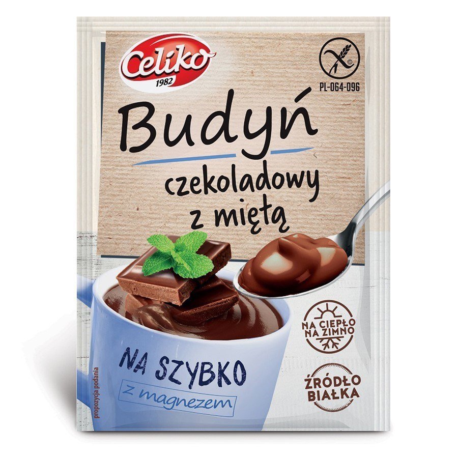 Budyń na szybko czekoladowy z miętą i magnezem 37 g Celiko M00-7561-69399