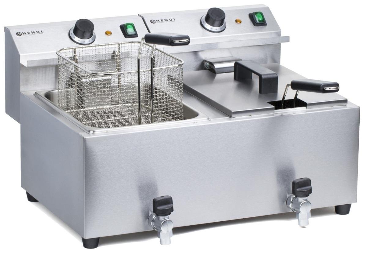 Hendi Frytownica MasterCook z kranem 2x8l 209301