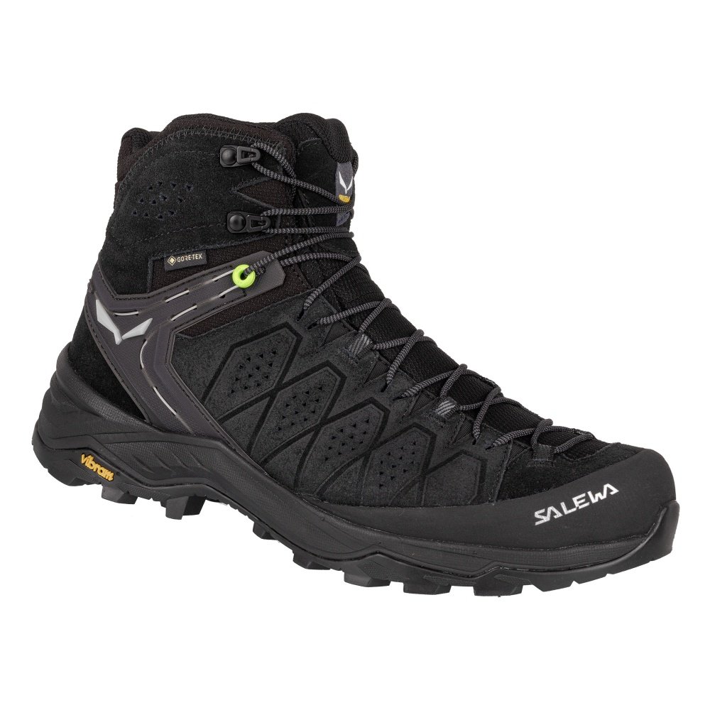 SALEWA Ms ALP Trainer 2 Mid GTX, męskie buty trekkingowe, Czarny, 44.5 EU