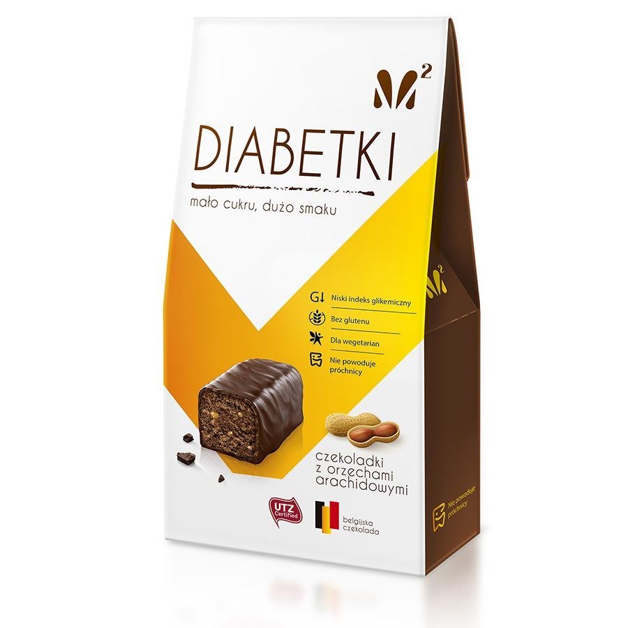 M2 Czekoladki orzech arachidowy Diabetki, 100g