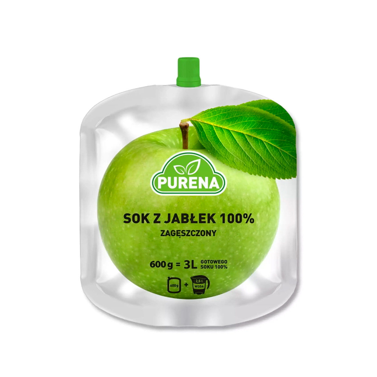 Purena Sok jabłkowy 100%, zagęszczony Purena, 600g