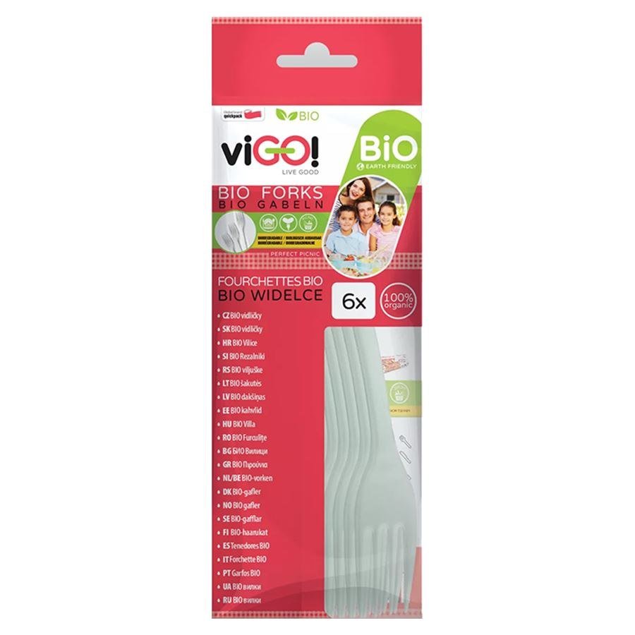 viGO! Biodegradowalne widelce viGO!, 6 sztuk
