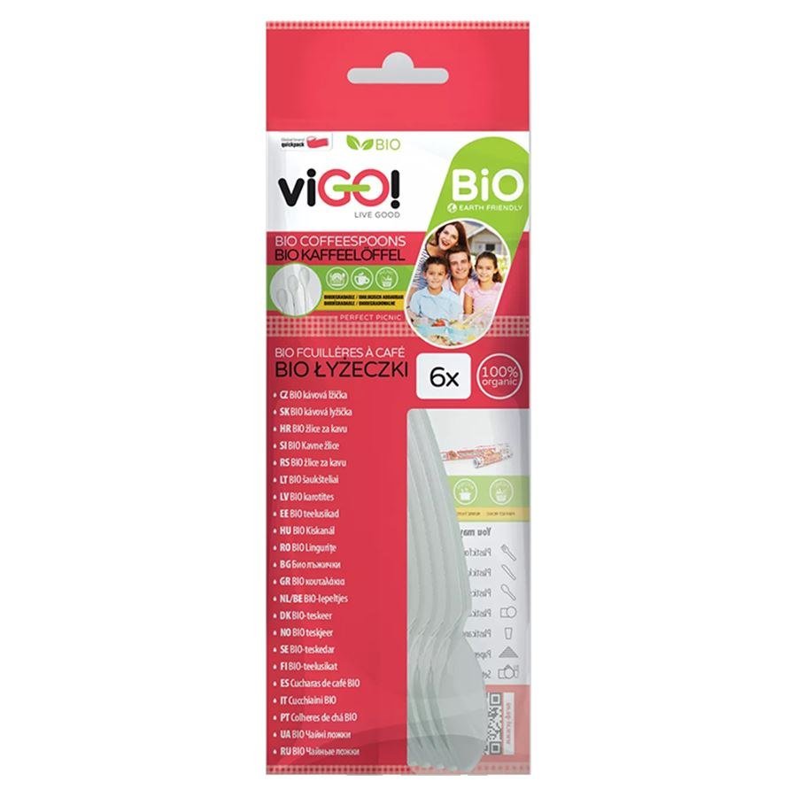 viGO! Biodegradowalne łyżeczki viGO!, 6 sztuk