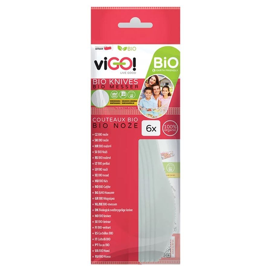 viGO! Biodegradowalne noże viGO!, 6 sztuk
