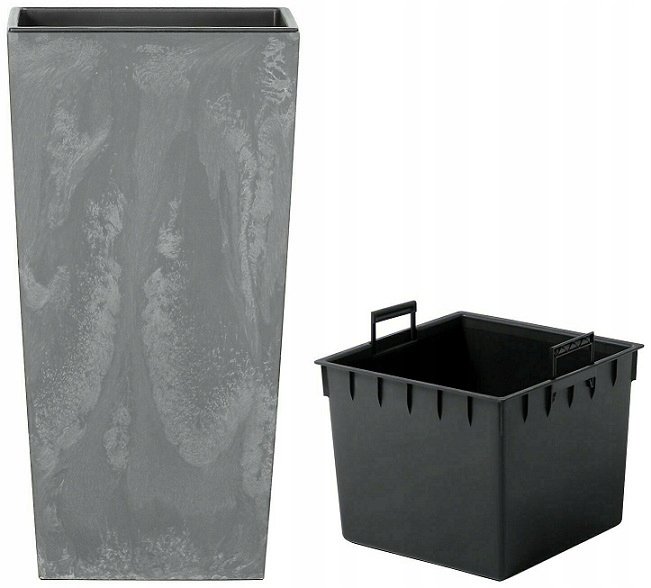 Prosperplast Doniczka z wkładem Urbi Square Effect DURS265E marengo AP_218925
