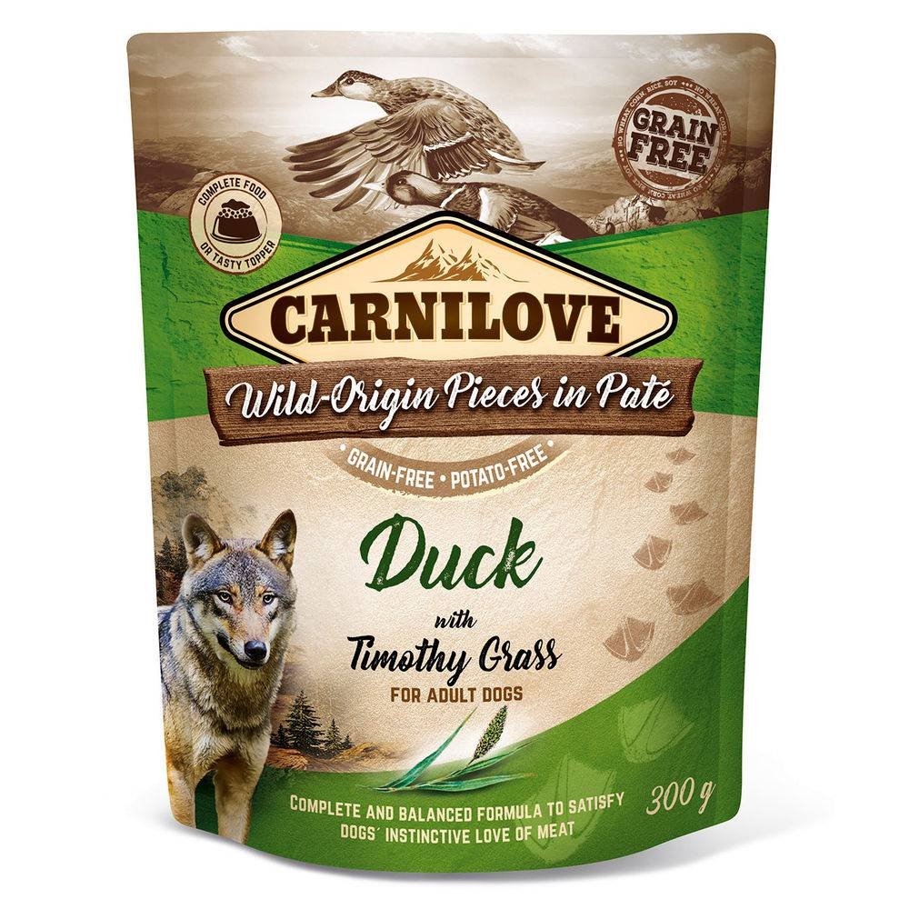 Carnilove Dog Pouch Duck&Timothy Grass 300g