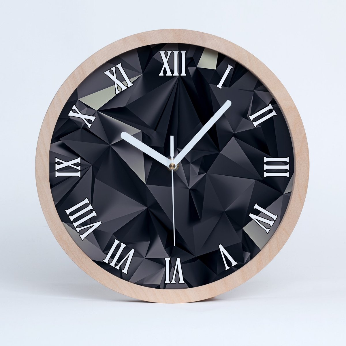 Zegar drewniany rzymski abstrakcyjne tło fi 30 cm, Tulup