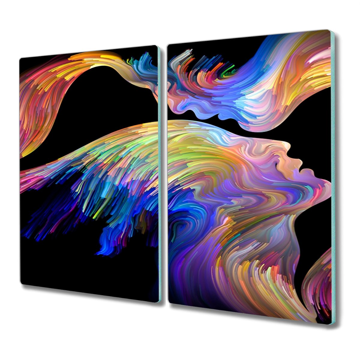 Deska ze szkła 2x30x52 cm Grafika para nowoczesna, Coloray