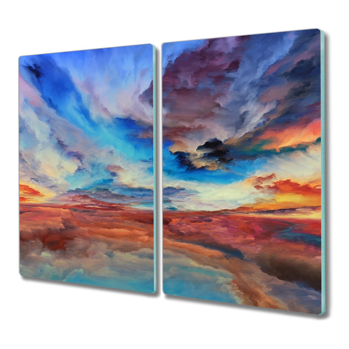 Deska ze szkła 2x30x52 Chmury z grafiką na prezent, Coloray