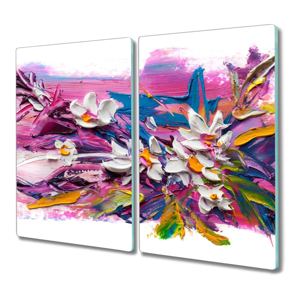 Deska szklana 2x30x52 Kwiaty do krojenia do kuchni, Coloray