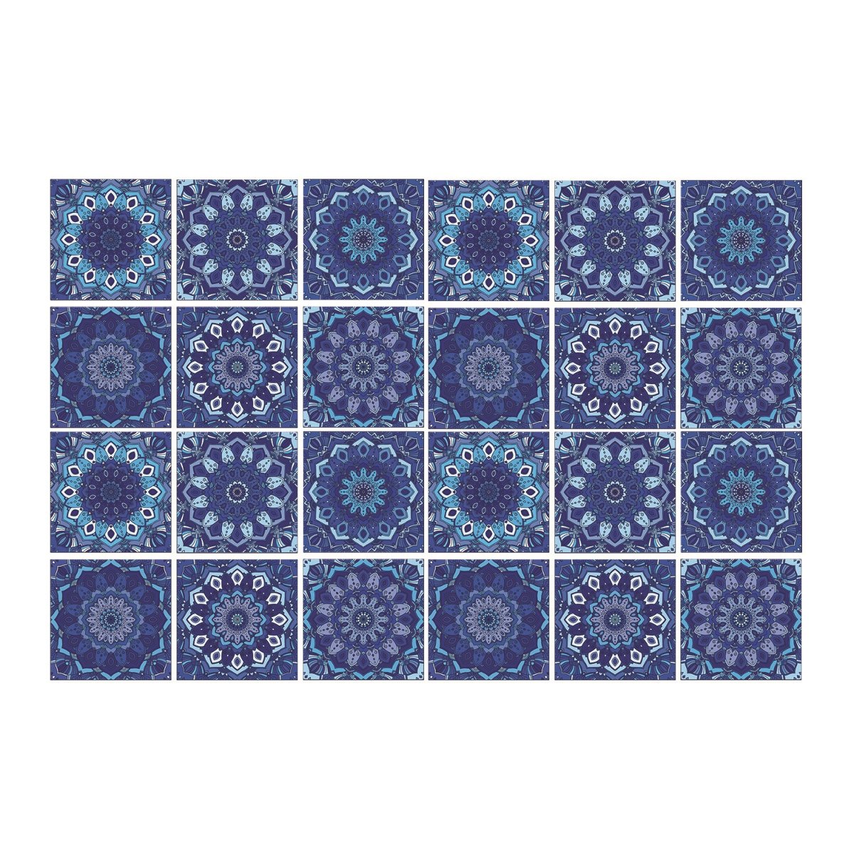 Okleina do kuchni 24szt niebieska mozaika 20x20 cm, Coloray