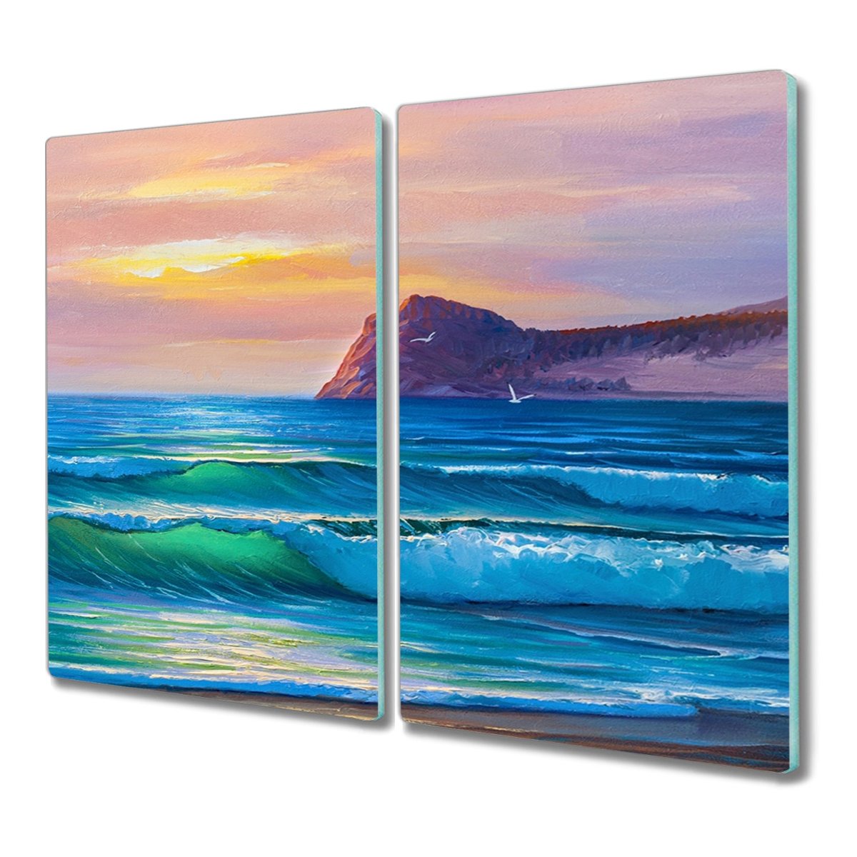 Deska 2x30x52 cm Wybrzeże fale przyroda na prezent, Coloray