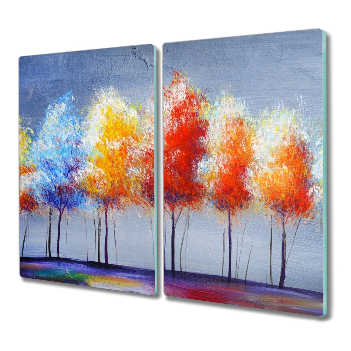 Szklana deska 2x30x52 Drzewa na prezent nowoczesna, Coloray