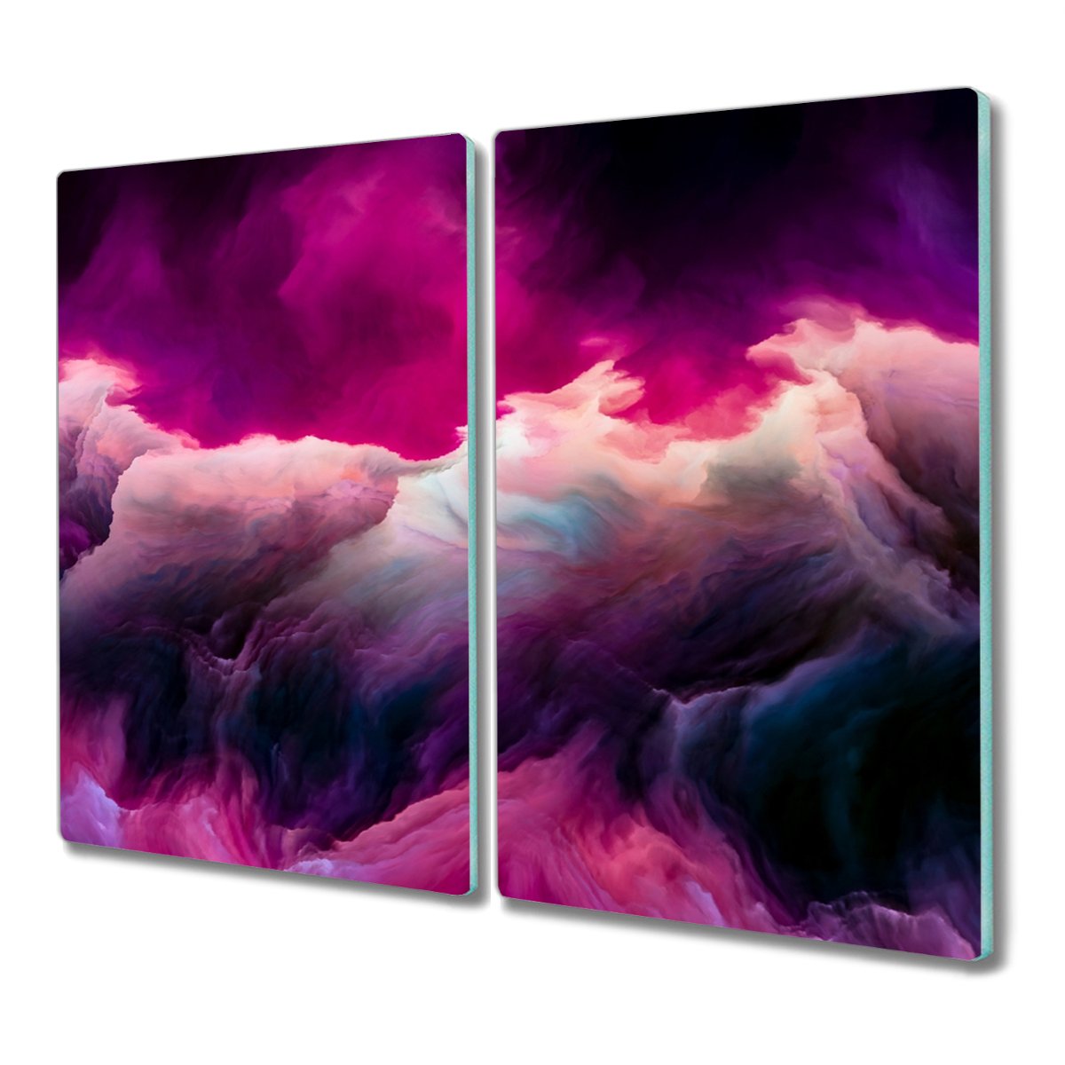 Deska ze szkła 2x30x52 Chmury z grafiką do kuchni, Coloray