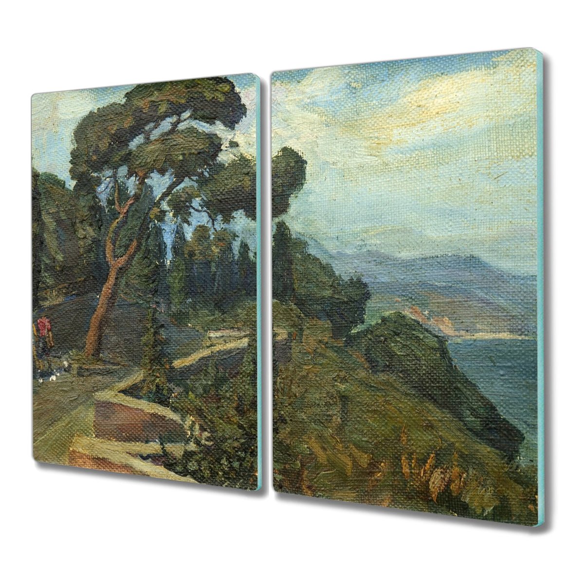 Deska 2x30x52 Malarstwo drzewa przyroda z grafiką, Coloray