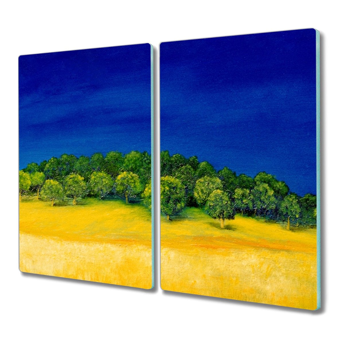 Deska ze szkła 2x30x52 Malarstwo niebo drzewa pole, Coloray