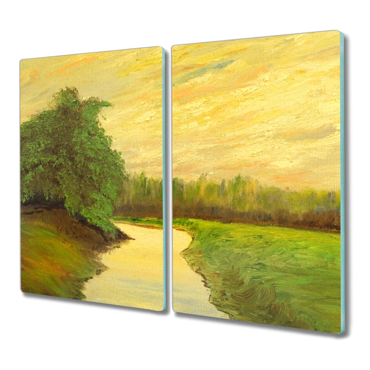 Deska 2x30x52 cm Malarstwo rzeka przyroda kuchenna, Coloray