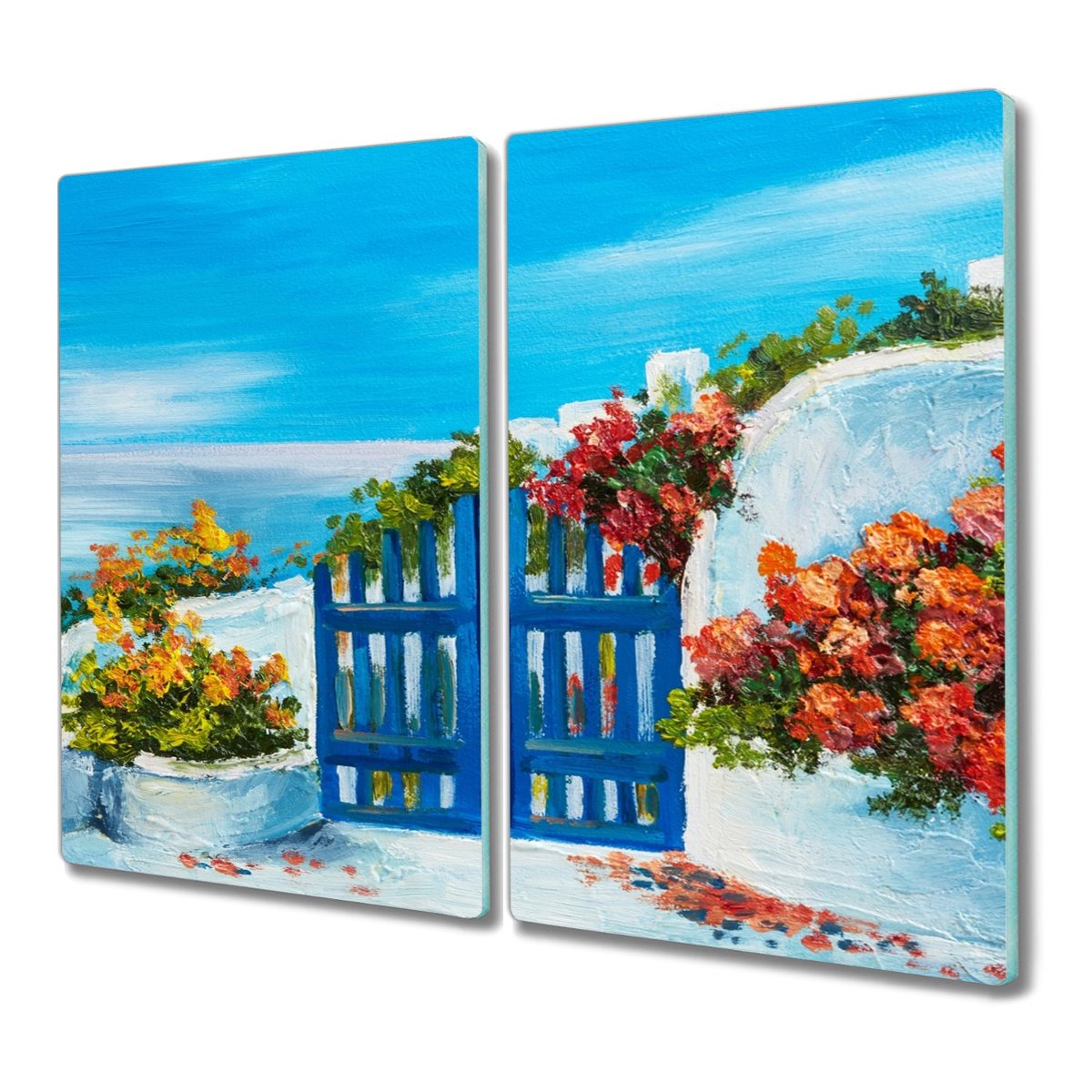 Deska 2x30x52 cm Kwiaty morze nowoczesna do kuchni, Coloray