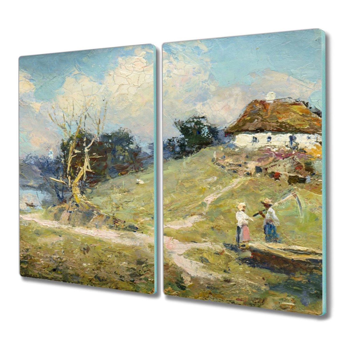 Deska szklana 2x30x52 Malarstwo wieśniacy przyroda, Coloray