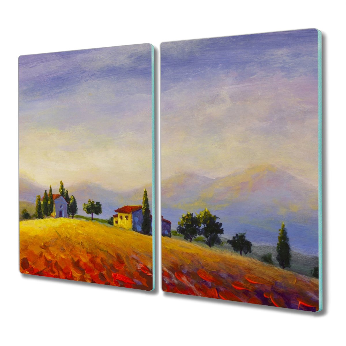 Deska 2x30x52 Wzgórze drzewa krajobraz nowoczesna, Coloray
