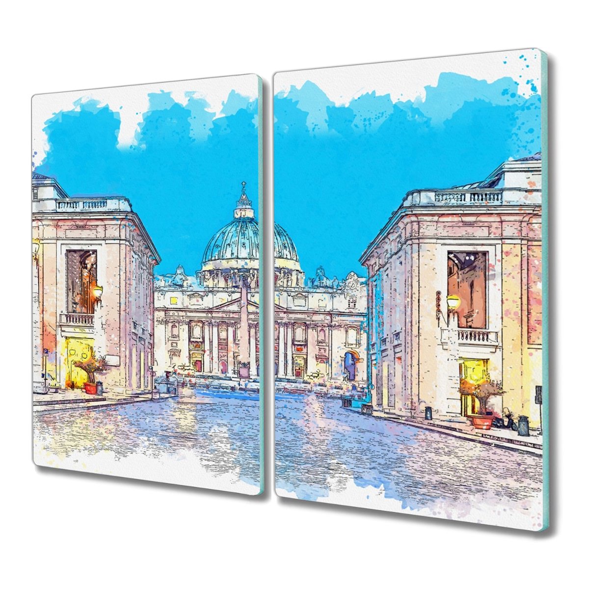Deska ze szkła 2x30x52 Architektura budynki miasto, Coloray