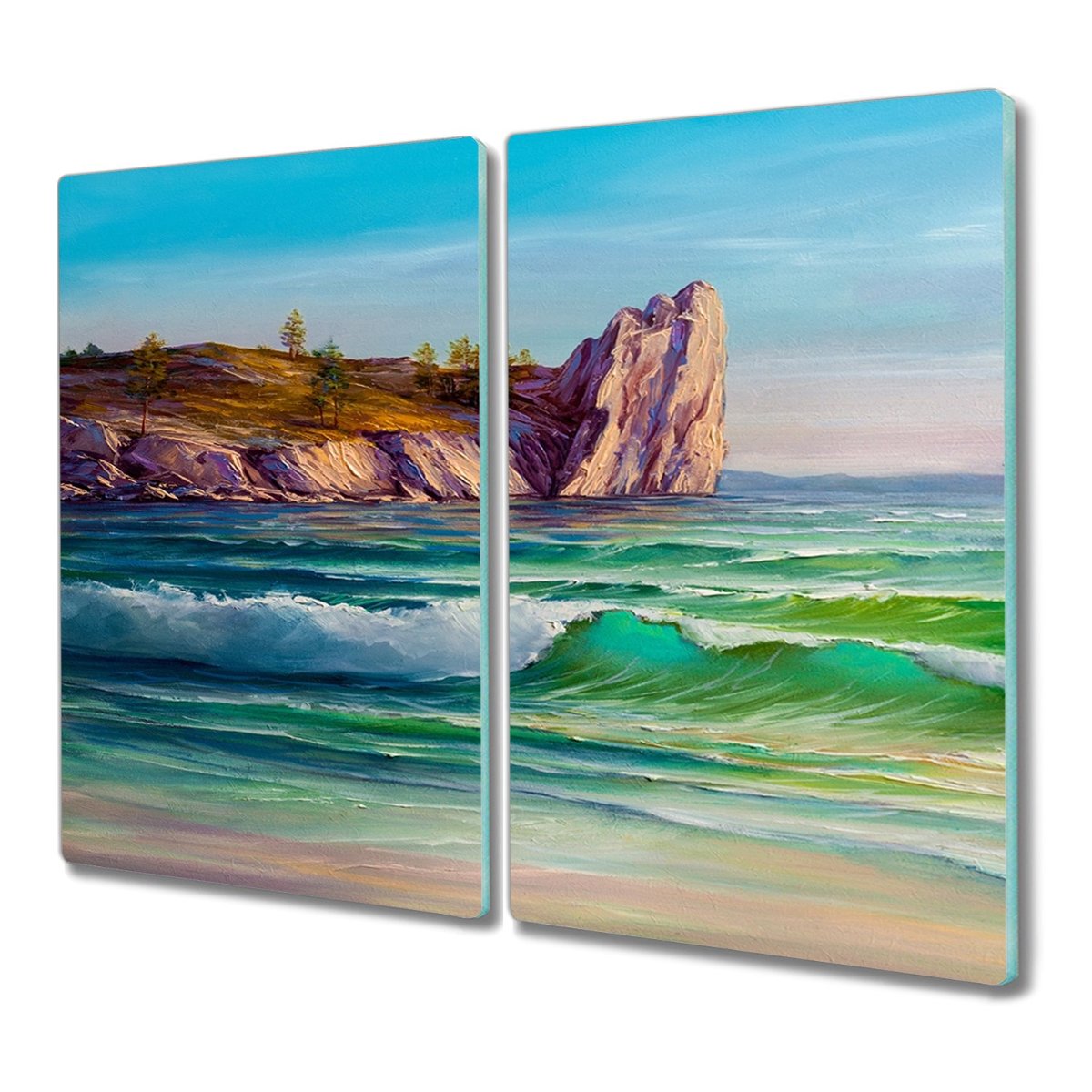 Deska ze szkła 2x30x52 cm Wybrzeże fale przyroda, Coloray